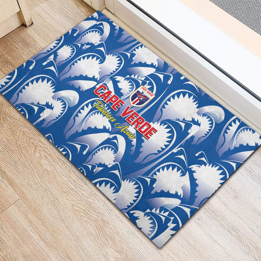 Football Cape Verde Blue Sharks Rubber Doormat Rise Again Island
