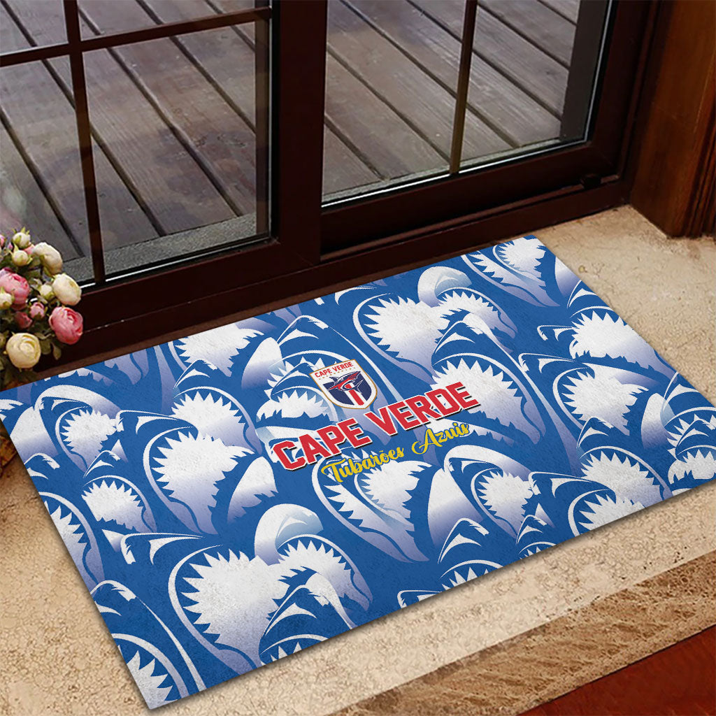 Football Cape Verde Blue Sharks Rubber Doormat Rise Again Island