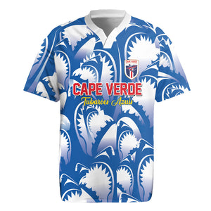 Custom Football Cape Verde Blue Sharks Rugby Jersey Rise Again Island