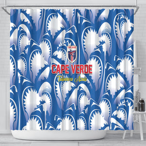Football Cape Verde Blue Sharks Shower Curtain Rise Again Island