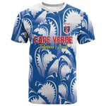 Custom Football Cape Verde Blue Sharks T shirt Rise Again Island