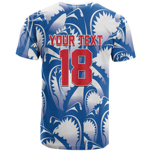 Custom Football Cape Verde Blue Sharks T shirt Rise Again Island