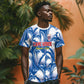 Custom Football Cape Verde Blue Sharks T shirt Rise Again Island