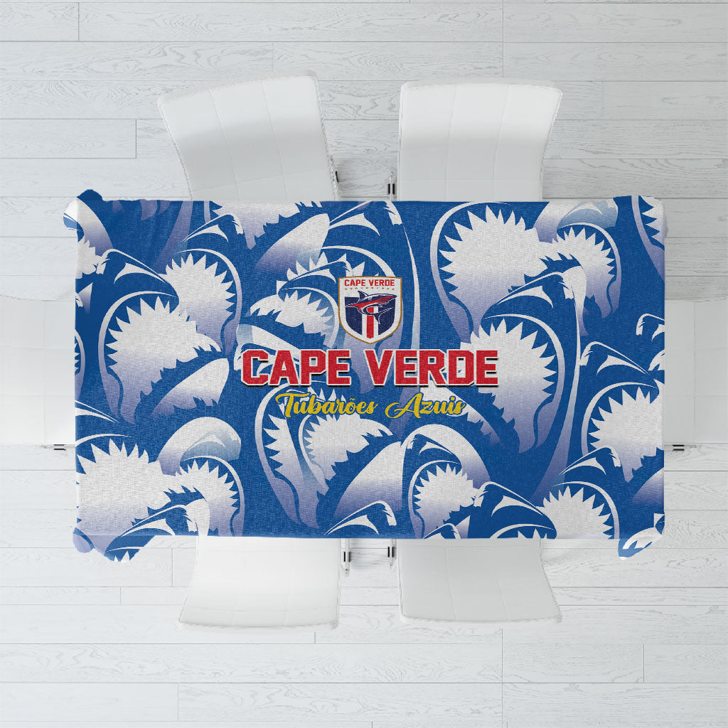 Football Cape Verde Blue Sharks Tablecloth Rise Again Island