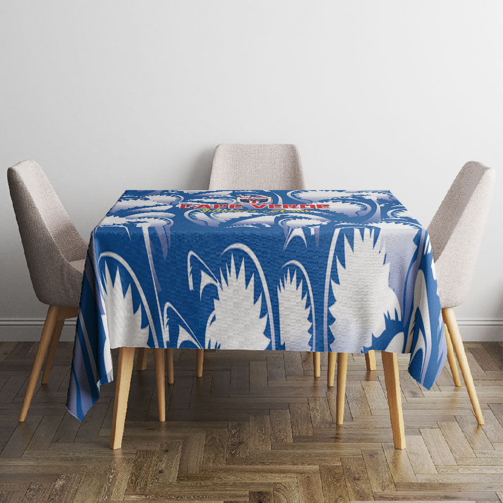 Football Cape Verde Blue Sharks Tablecloth Rise Again Island