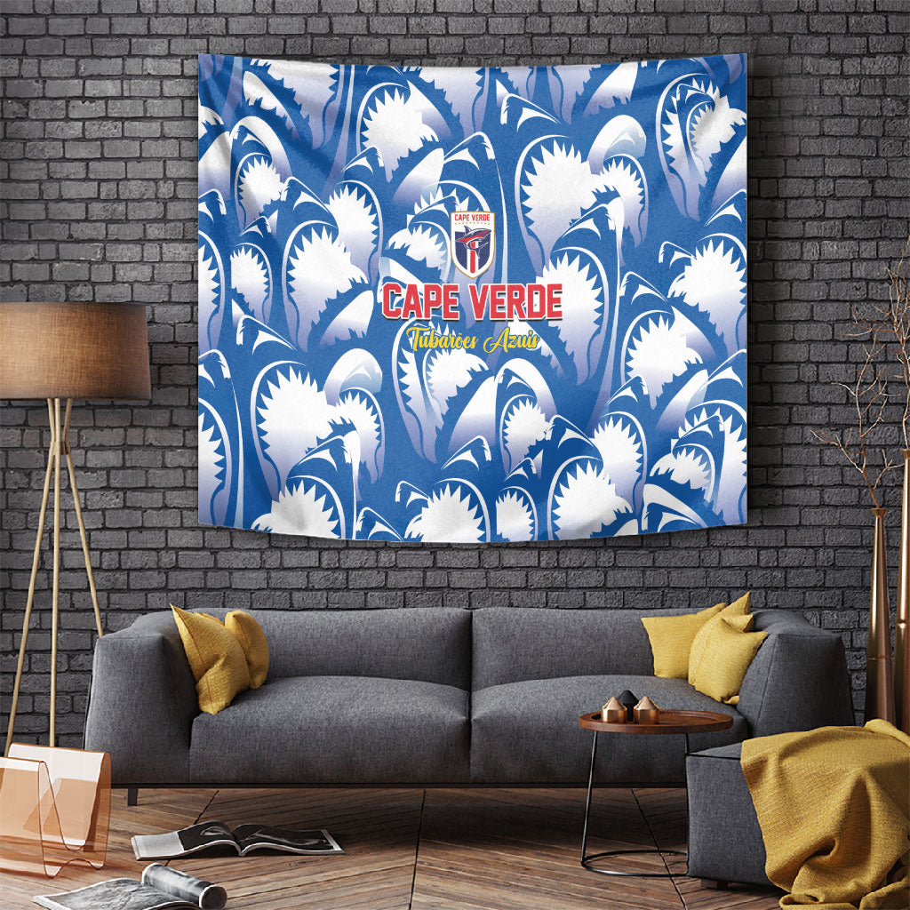 Football Cape Verde Blue Sharks Tapestry Rise Again Island