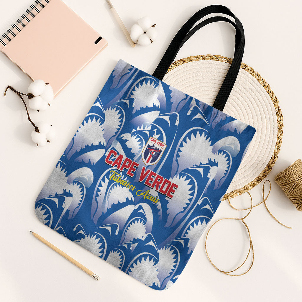 Football Cape Verde Blue Sharks Tote Bag Rise Again Island
