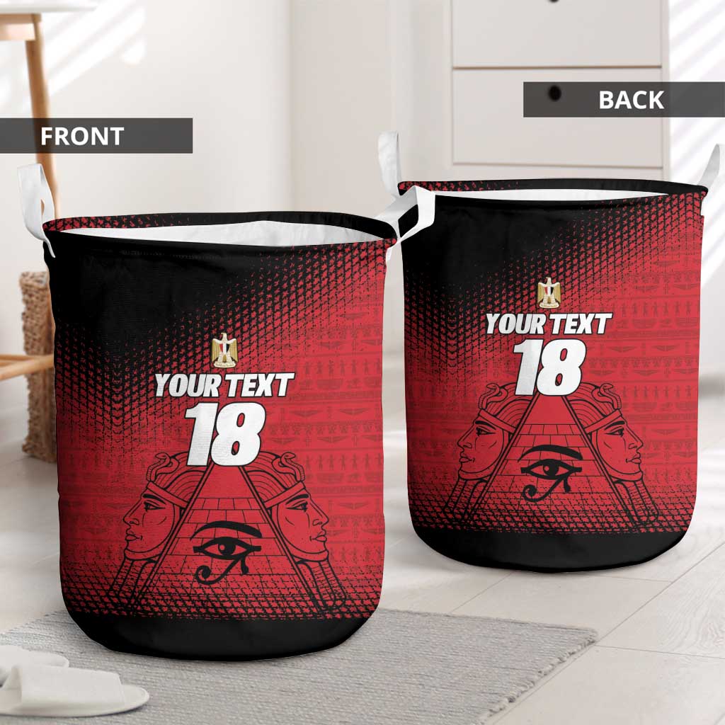 Custom Egypt Football Laundry Basket The Pharaohs Eye of Horus