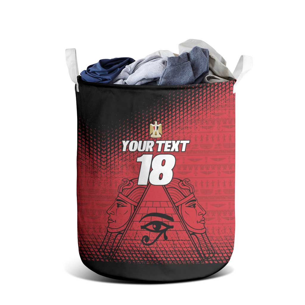 Custom Egypt Football Laundry Basket The Pharaohs Eye of Horus