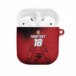 Custom Egypt Football AirPods Case The Pharaohs Eye of Horus
