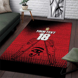 Custom Egypt Football Area Rug The Pharaohs Eye of Horus