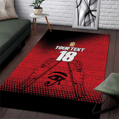 Custom Egypt Football Area Rug The Pharaohs Eye of Horus