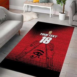 Custom Egypt Football Area Rug The Pharaohs Eye of Horus