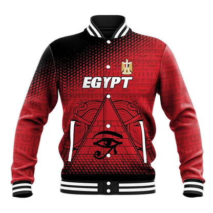 Custom Egypt Football Baseball Jacket The Pharaohs Eye of Horus