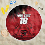 Custom Egypt Football Beach Blanket The Pharaohs Eye of Horus