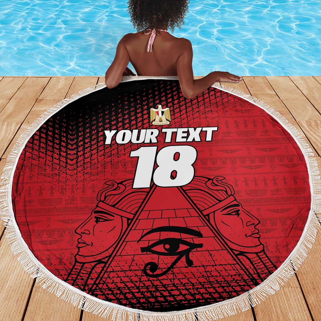 Custom Egypt Football Beach Blanket The Pharaohs Eye of Horus