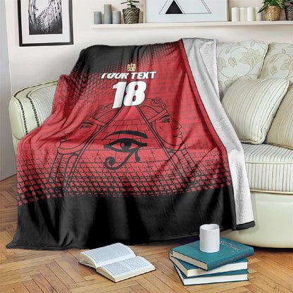 Custom Egypt Football Blanket The Pharaohs Eye of Horus