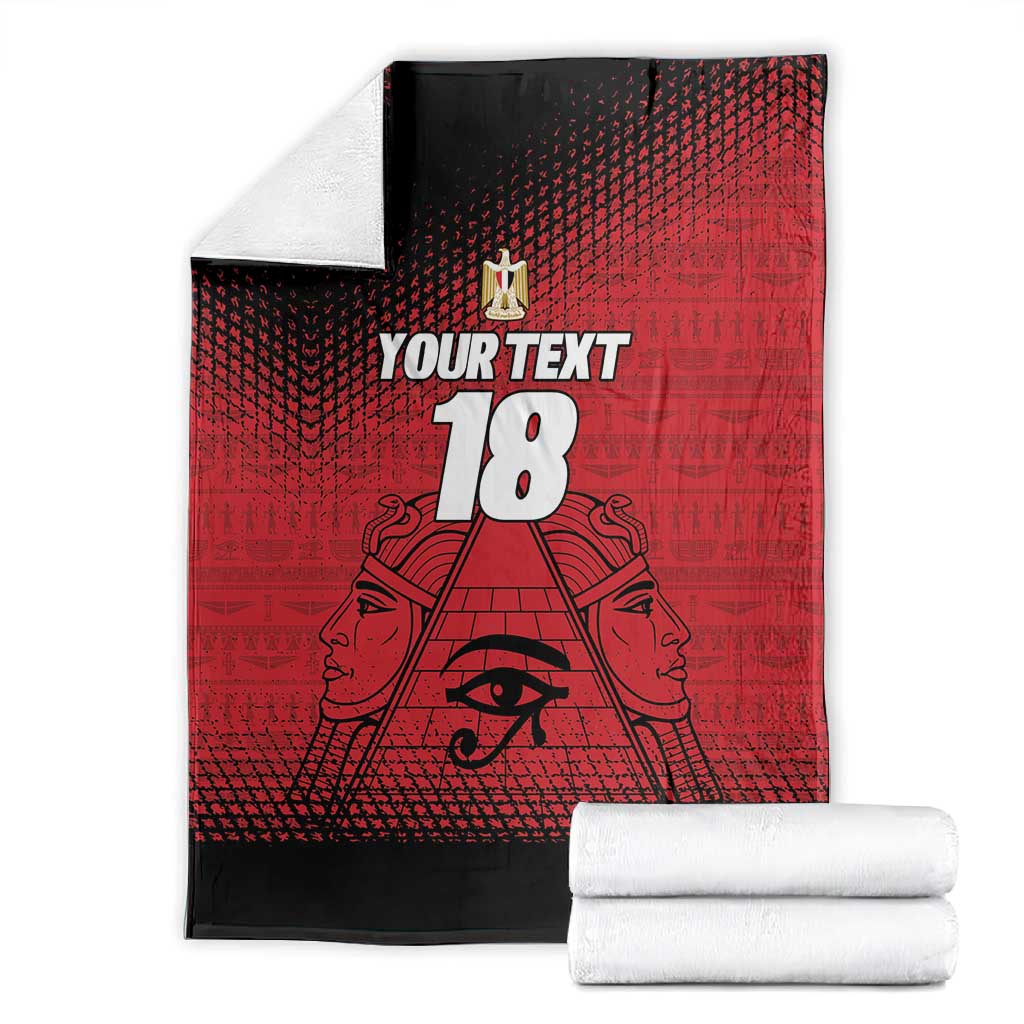 Custom Egypt Football Blanket The Pharaohs Eye of Horus