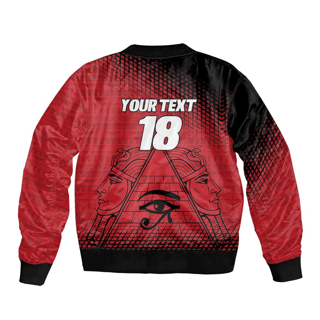 Custom Egypt Football Bomber Jacket The Pharaohs Eye of Horus