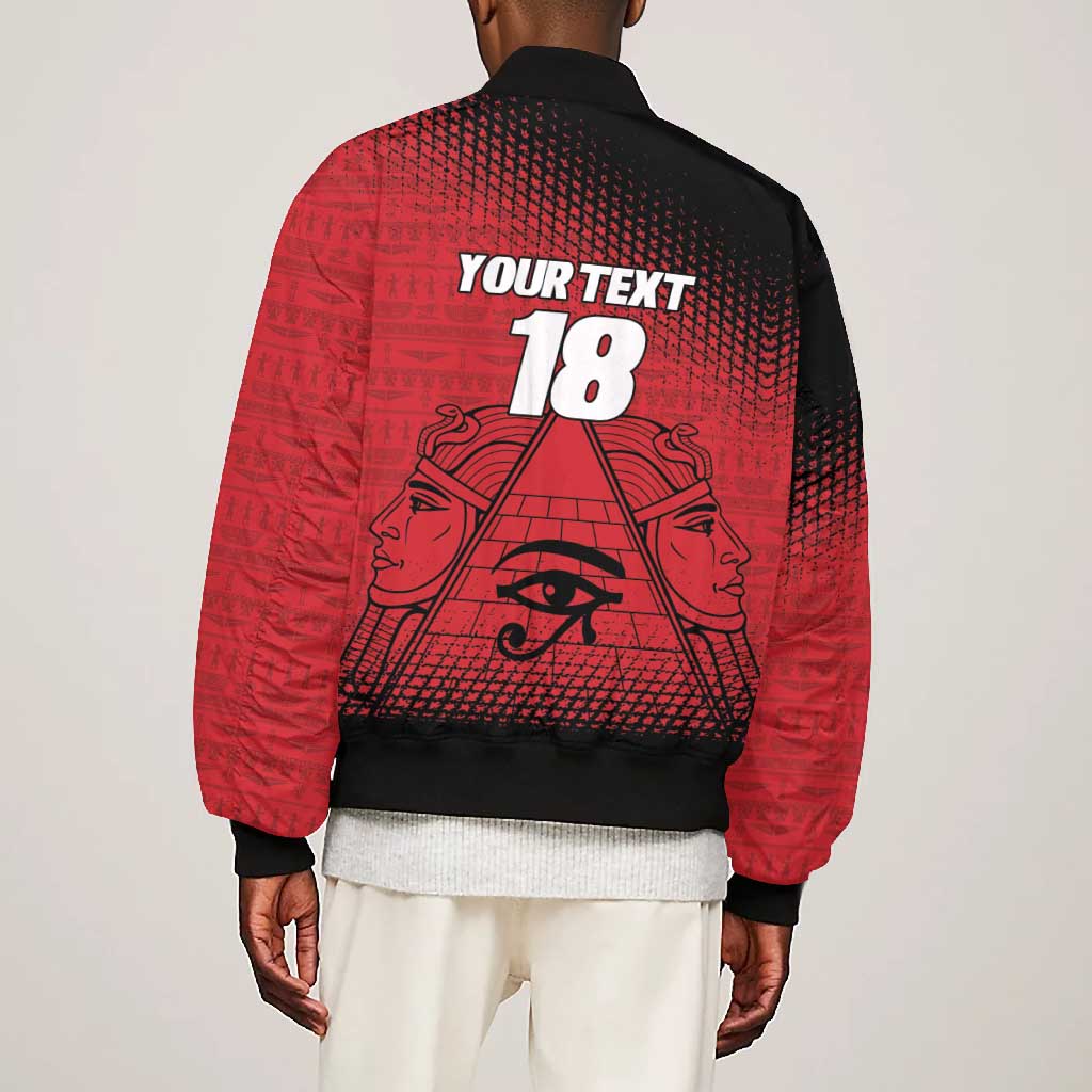 Custom Egypt Football Bomber Jacket The Pharaohs Eye of Horus