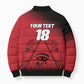 Custom Egypt Football Bomber Puffer Jacket The Pharaohs Eye of Horus