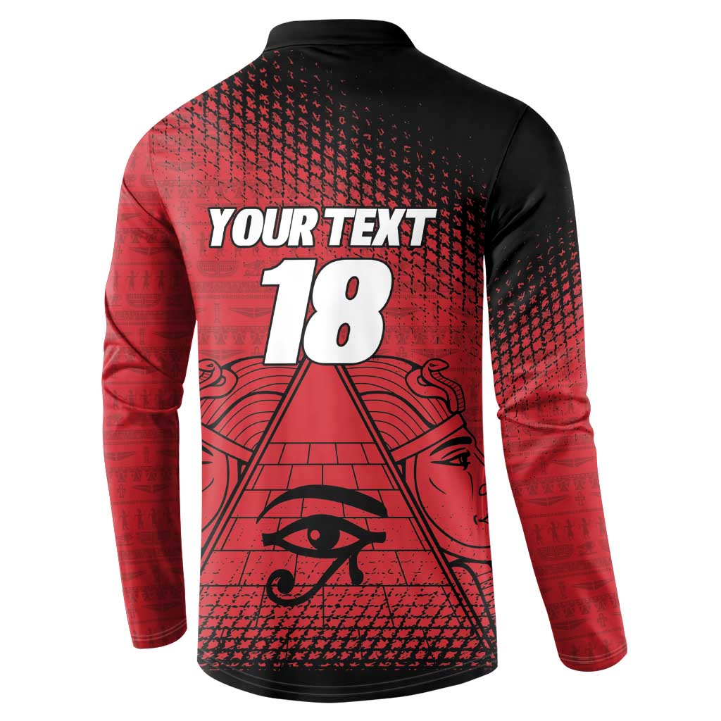 Custom Egypt Football Button Sweatshirt The Pharaohs Eye of Horus