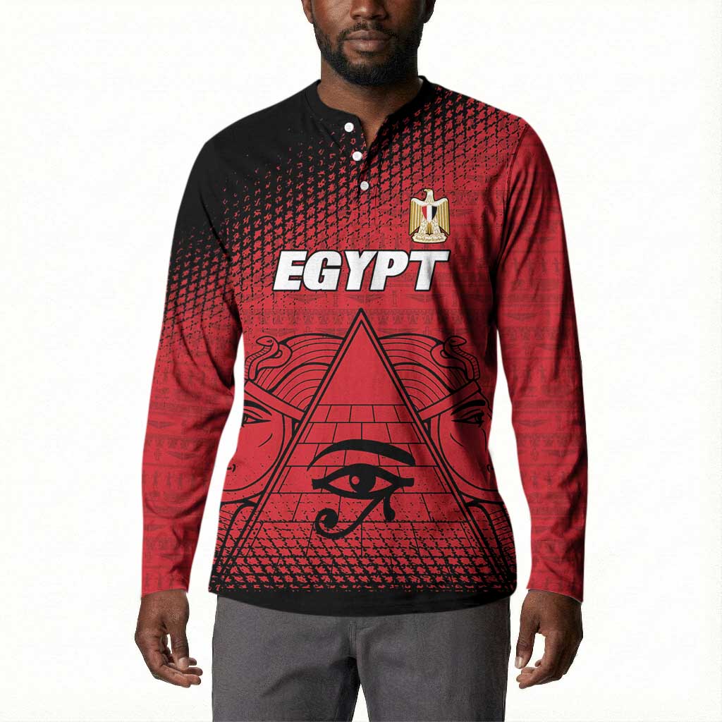 Custom Egypt Football Button Sweatshirt The Pharaohs Eye of Horus