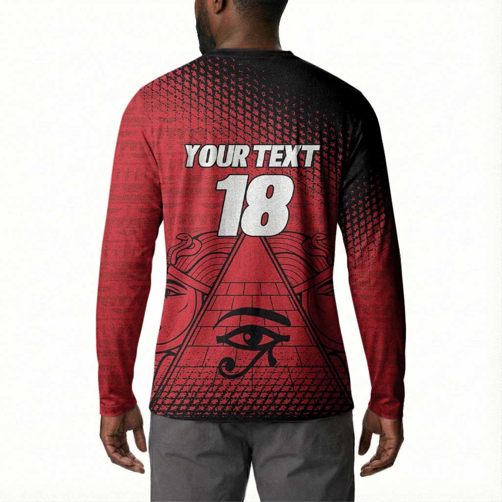 Custom Egypt Football Button Sweatshirt The Pharaohs Eye of Horus