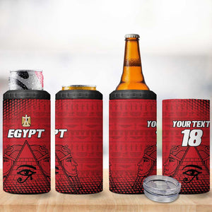 Custom Egypt Football 4 in 1 Can Cooler Tumbler The Pharaohs Eye of Horus