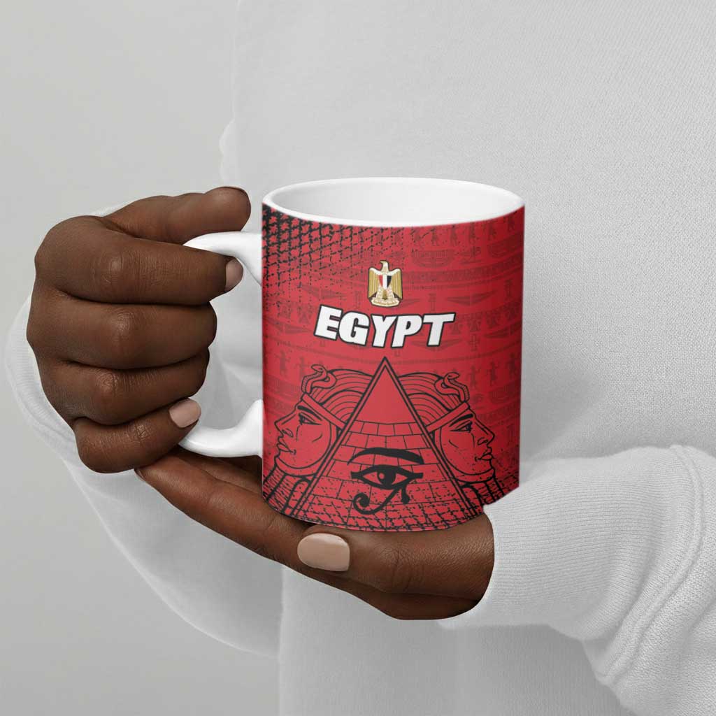 Custom Egypt Football Ceramic Mug The Pharaohs Eye of Horus