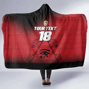 Custom Egypt Football Hooded Blanket The Pharaohs Eye of Horus
