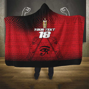 Custom Egypt Football Hooded Blanket The Pharaohs Eye of Horus