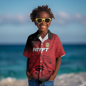 Custom Egypt Football Kid Hawaiian Shirt The Pharaohs Eye of Horus
