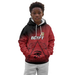 Custom Egypt Football Kid Hoodie The Pharaohs Eye of Horus