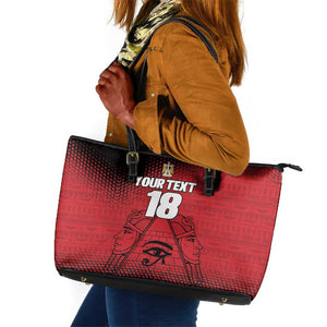 Custom Egypt Football Leather Tote Bag The Pharaohs Eye of Horus