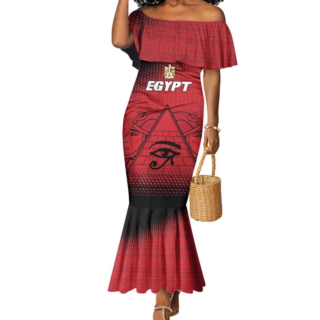 Custom Egypt Football Mermaid Dress The Pharaohs Eye of Horus