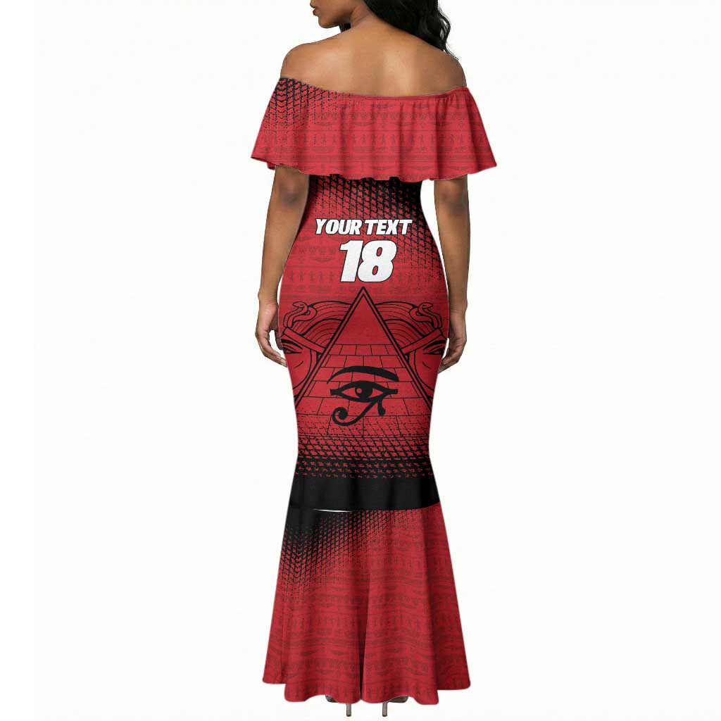 Custom Egypt Football Mermaid Dress The Pharaohs Eye of Horus