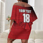 Custom Egypt Football Off Shoulder Short Dress The Pharaohs Eye of Horus