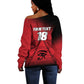 Custom Egypt Football Off Shoulder Sweater The Pharaohs Eye of Horus
