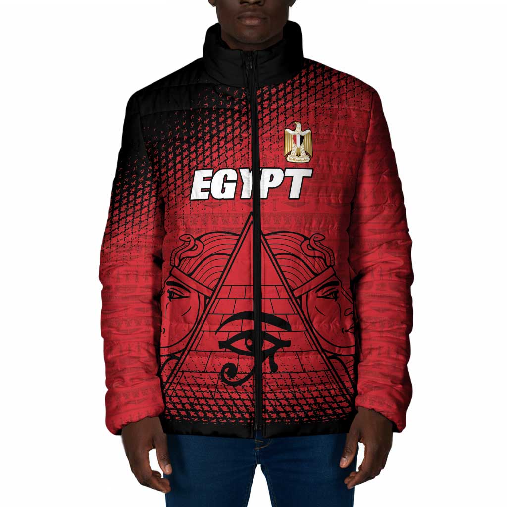Custom Egypt Football Padded Jacket The Pharaohs Eye of Horus