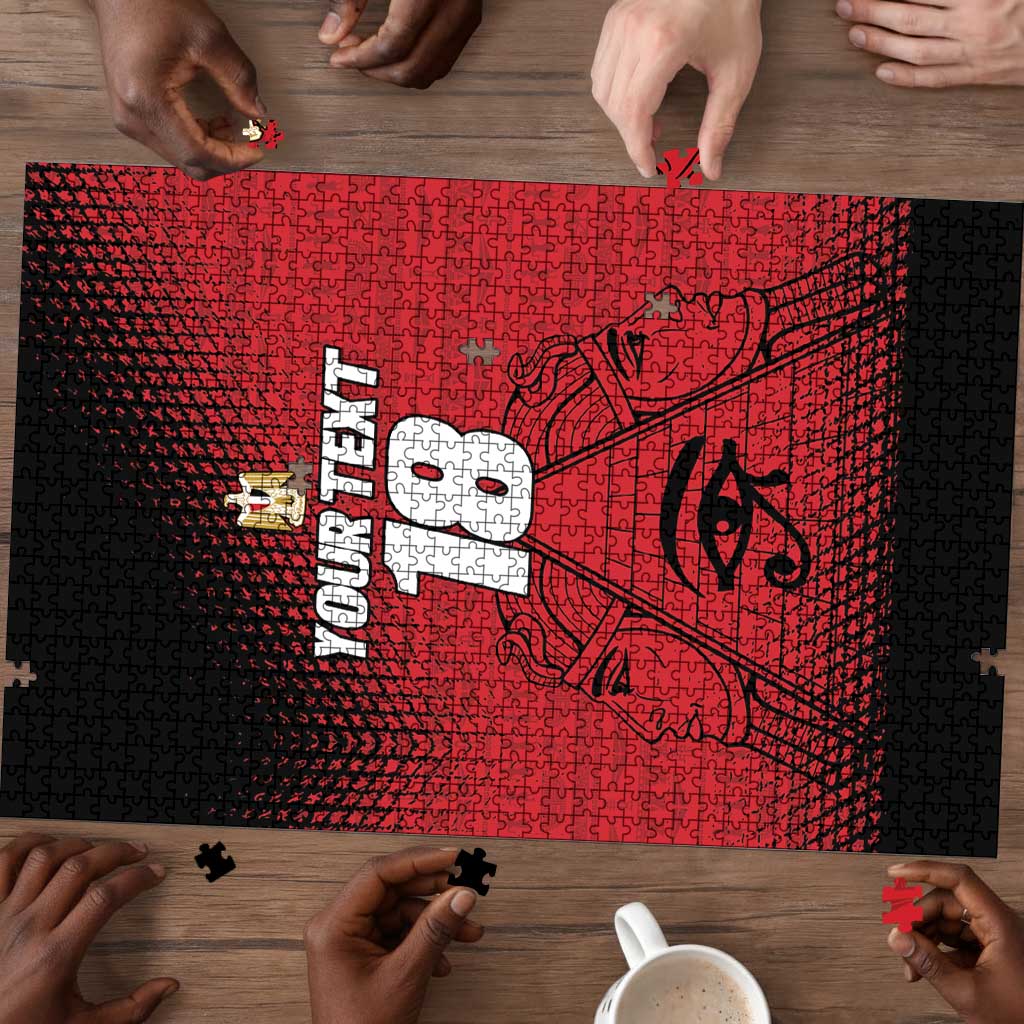 Custom Egypt Football Puzzle The Pharaohs Eye of Horus