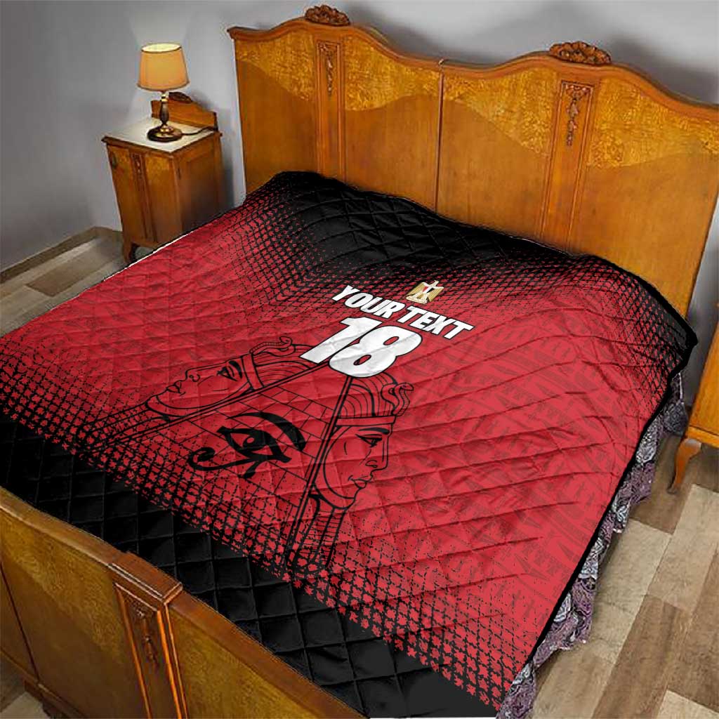 Custom Egypt Football Quilt The Pharaohs Eye of Horus