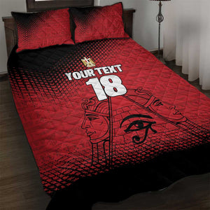 Custom Egypt Football Quilt Bed Set The Pharaohs Eye of Horus