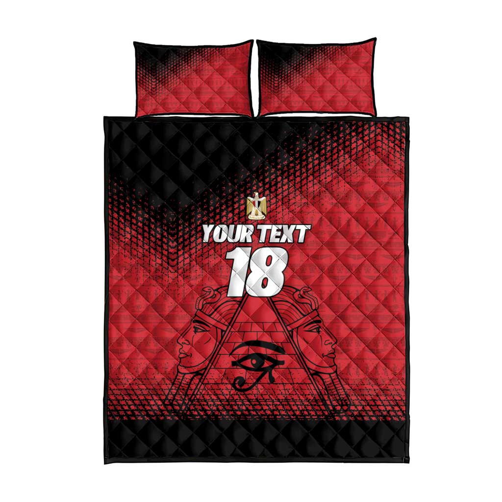 Custom Egypt Football Quilt Bed Set The Pharaohs Eye of Horus