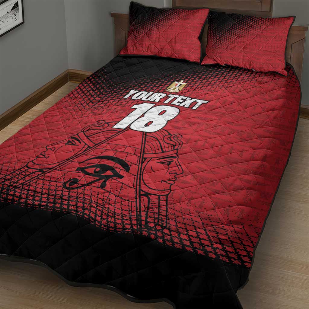 Custom Egypt Football Quilt Bed Set The Pharaohs Eye of Horus