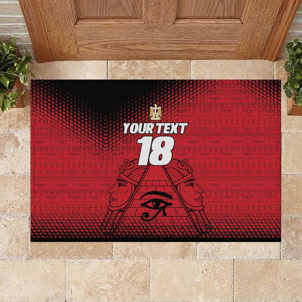 Custom Egypt Football Rubber Doormat The Pharaohs Eye of Horus