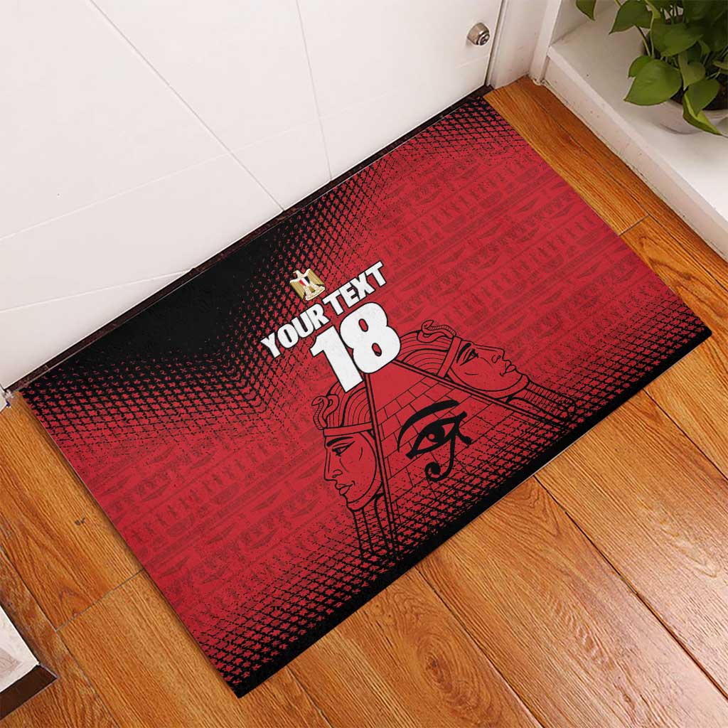 Custom Egypt Football Rubber Doormat The Pharaohs Eye of Horus