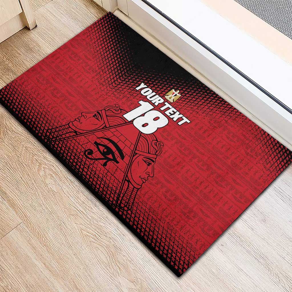 Custom Egypt Football Rubber Doormat The Pharaohs Eye of Horus