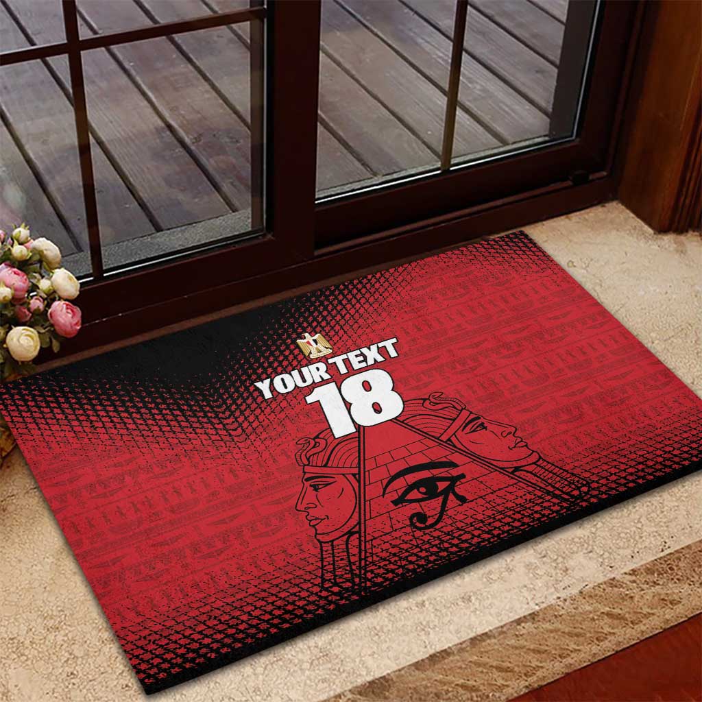 Custom Egypt Football Rubber Doormat The Pharaohs Eye of Horus