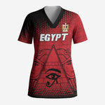 Custom Egypt Football Scrub Top The Pharaohs Eye of Horus